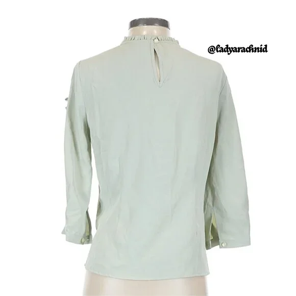 MISS PATINA Dorothy 3/4 sleeve blouse in mint - Picture 6 of 11